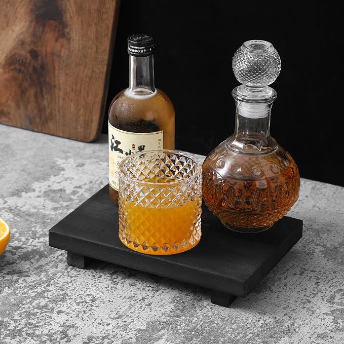 zoocatia Small Wood Tray Pedestal Stand Farmhouse Bathroom Decor Decorative - Image 3