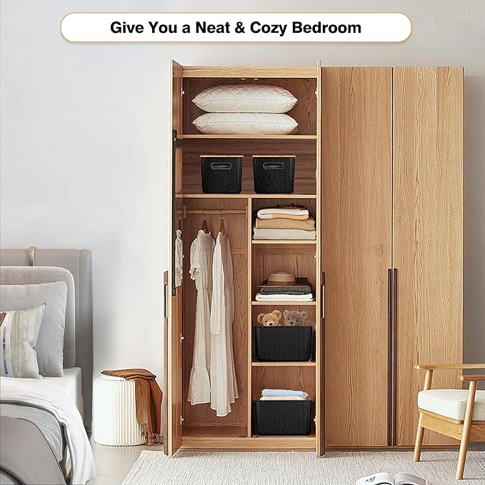 4 Packs Storage Bins with Bamboo Lids - Image 5