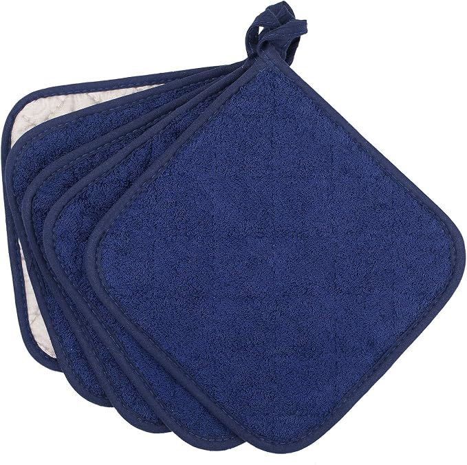 100% Cotton Kitchen Everyday Basic Terry Pot Holder Heat Resistant Coaster - Image 2
