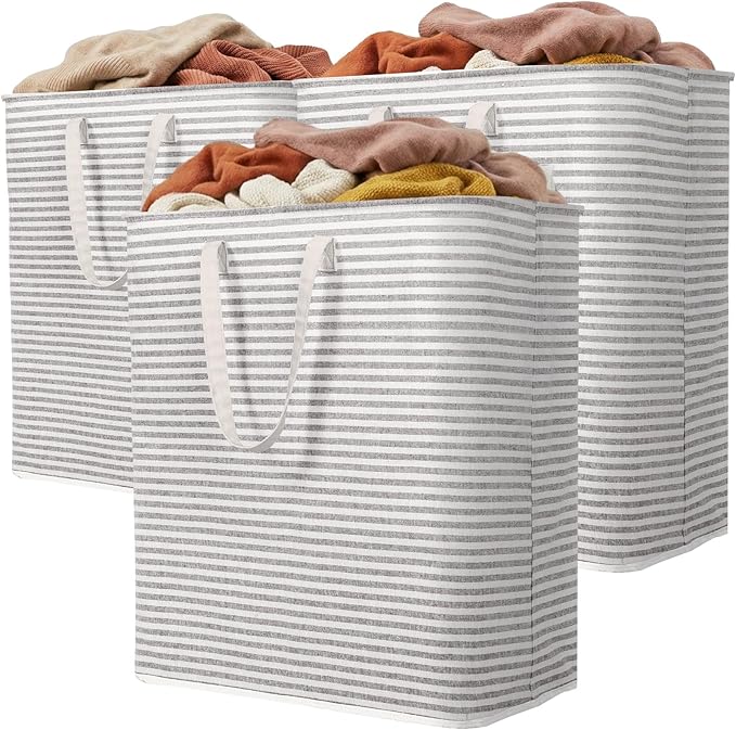 Lifewit 3 Pack Laundry Basket 100L Each, Collapsible Clothes Hamper by Lifewit