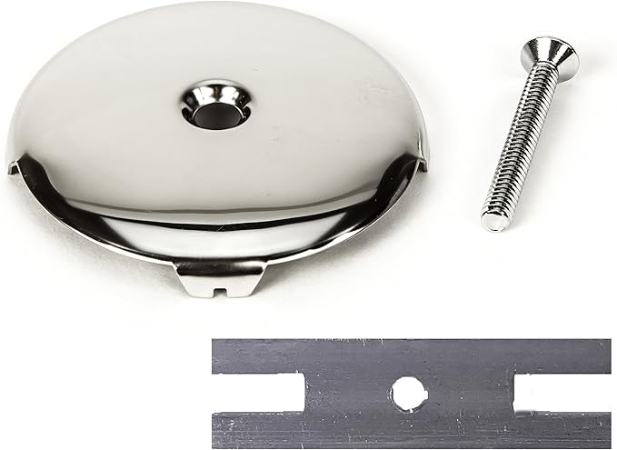 PF WaterWorks Universal Bathtub/Bath Tub Drain Single/One Hole Overflow Face by PermaFLOW