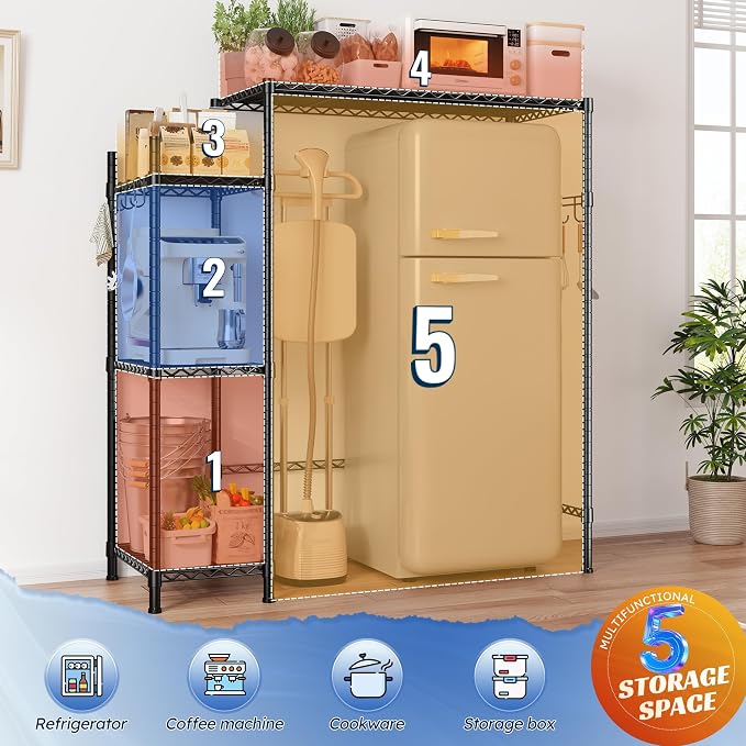 REIBII Mini Fridge Cabinet - Image 5