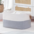 COMFY-HOMI Large Rectangle Laundry Storage Basket | Cotton Rope Woven, by COMFY-HOMI