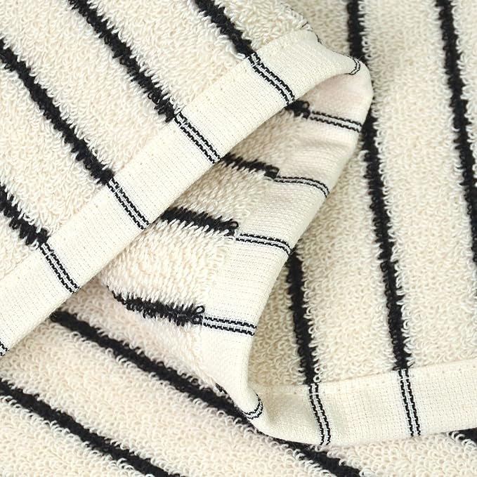 Jacquotha Striped Cotton Washcloths 12 Pack, 13” x 13” - Image 5