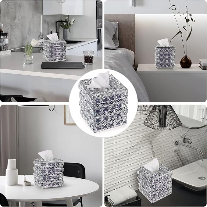 Sumnacon Crystal Square Tissue Box Cover - Image 6