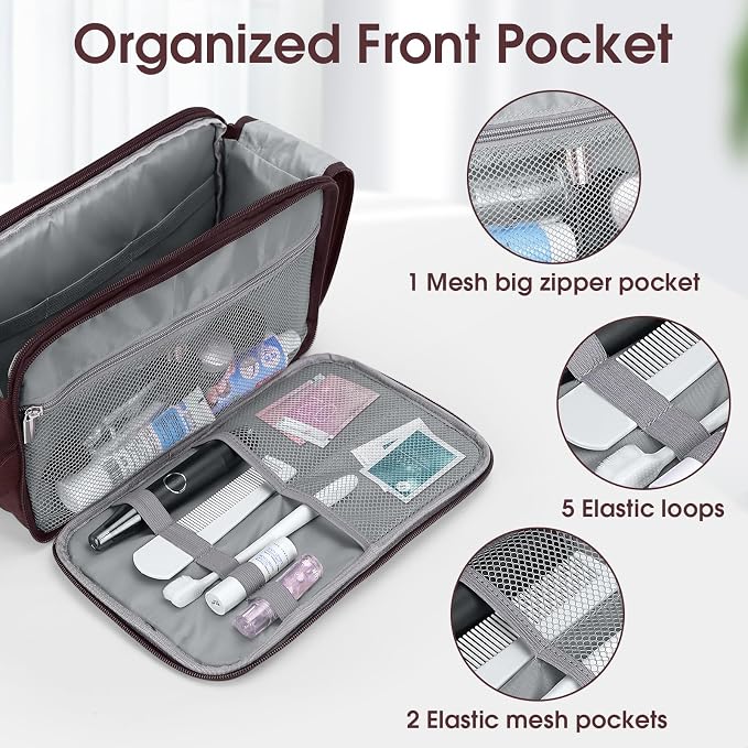 Wedama Toiletry Bag for Men, Handheld Travel Bag, Waterproof Toiletries - Image 3