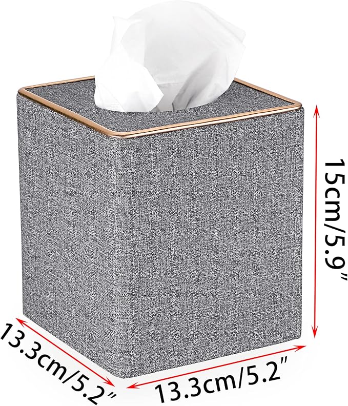 Sumnacon Square Linen Tissue Box Cover - Image 5