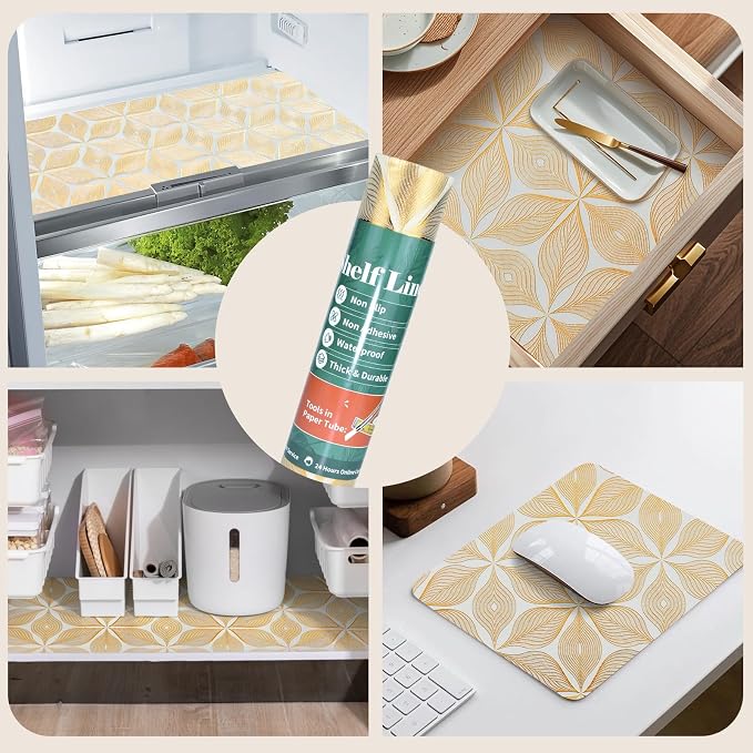 Drawer and Shelf Liner for Kitchen Cabinet, Non-Adhesive Waterproof Drawer - Image 9