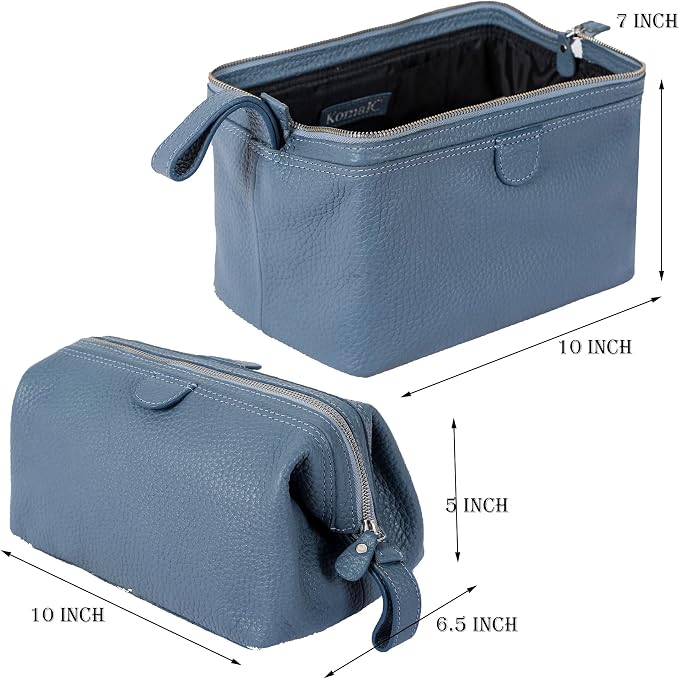 KomalC Premium Buffalo Leather Toiletry Bag - Image 2