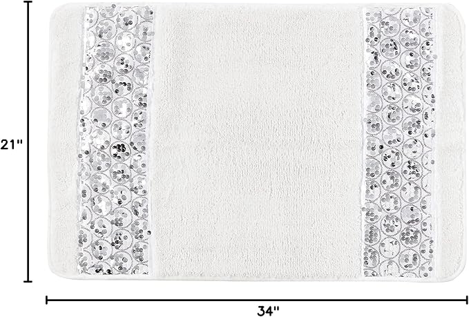 Zahari Home Sinatra Modern Bathroom Rug Classic Luxury Bath Rug Contemporary - Image 7