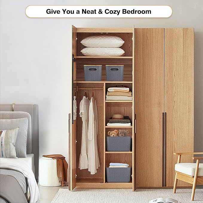 4 Packs Storage Bins with Bamboo Lids - Image 5