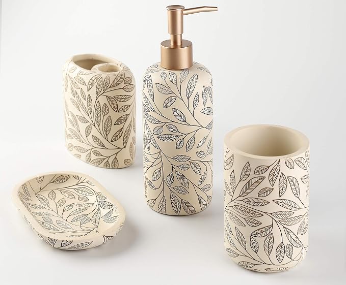 Hymmah Bathroom Accessories Set, Toothbrush Holder, Farmhouse Bathroom Decor - Image 2