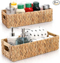 2 Pack Wicker Storage Baskets, Water Hyacinth Holder by Eorbow
