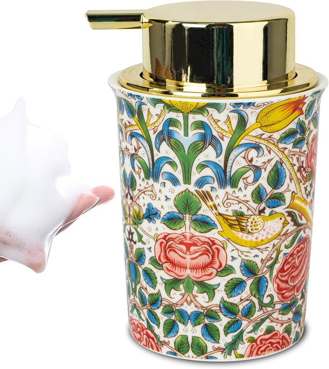Vintage Rose Ceramic Foaming Soap Dispenser - Image 2