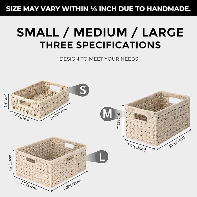 GRANNY SAYS Storage Baskets for Organizing, Wicker Storage Basket for Shelf - Image 4