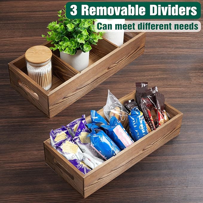 14 Inch Wood Bathroom Basket - Image 7