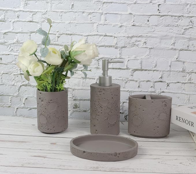 Hymmah Meteorites Bathroom Accessories Set, Farmhouse Bathroom Decor, Contain - Image 6