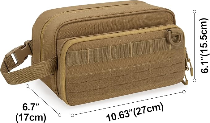 Tactical Toiletry Travel Bag for Men, Dopp Kit Shaving Organizer Case for - Image 6