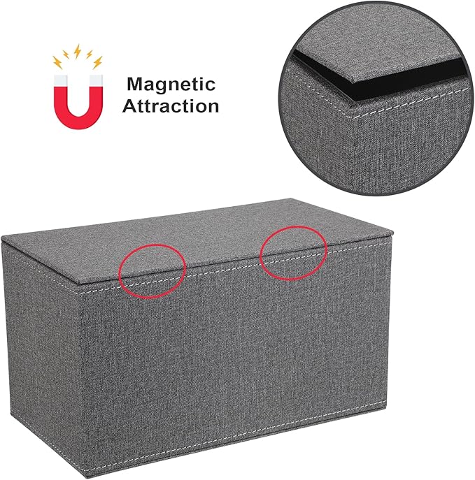 Sumnacon Tissue Box Cover Rectangular Tissue Box Holder Linen Tissue Box - Image 5
