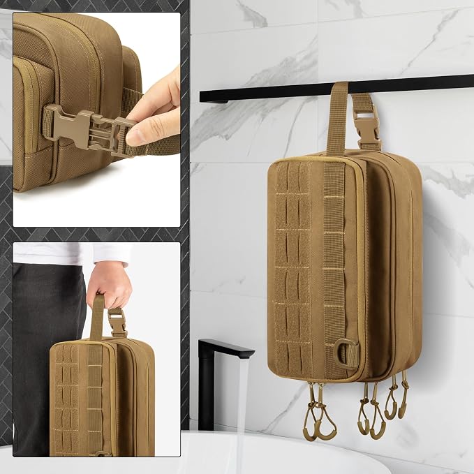 Tactical Toiletry Travel Bag for Men, Dopp Kit Shaving Organizer Case for - Image 5