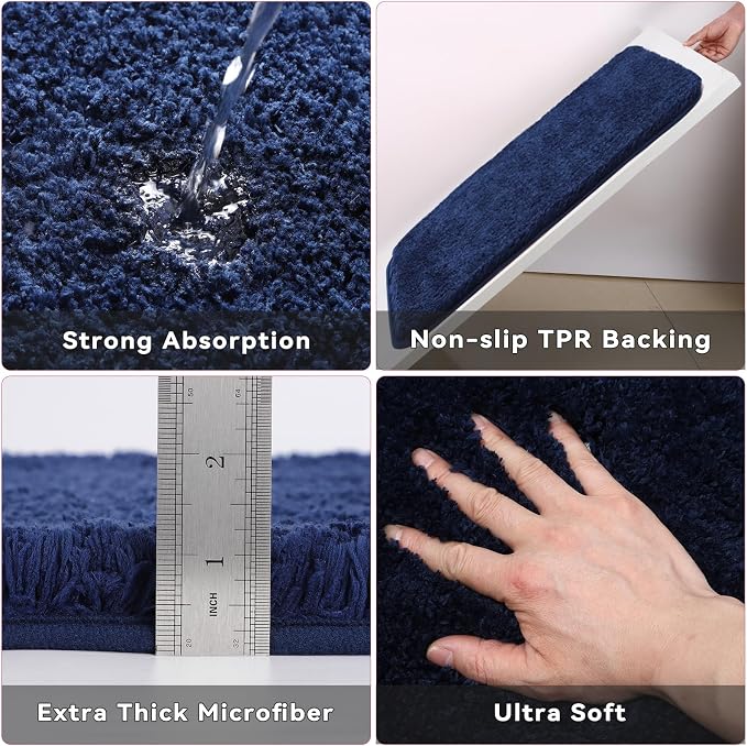 24PCS Bathroom Sets with Shower Curtain and Rugs - Image 4