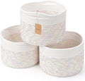 Small Rope Baskets for Storage, Baskets for Gifts Empty, Cute Round Woven Basket by MaxuniTechLife