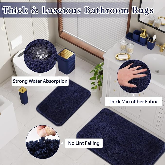 Bathroom Set - Navy Blue Bathroom Sets - Image 4