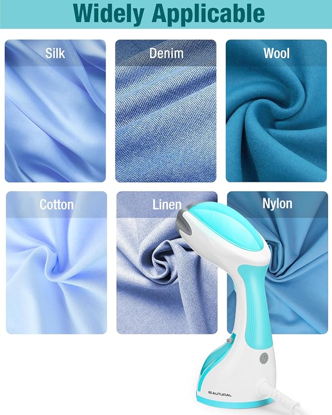 BEAUTURAL Steamer for Clothes, Portable Handheld Garment Fabric Wrinkles Remover - Image 6