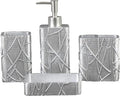 Hymmah Silver Bathroom Accessories Set, Toothbrush Holder, Farmhouse Bathroom by Hymmah
