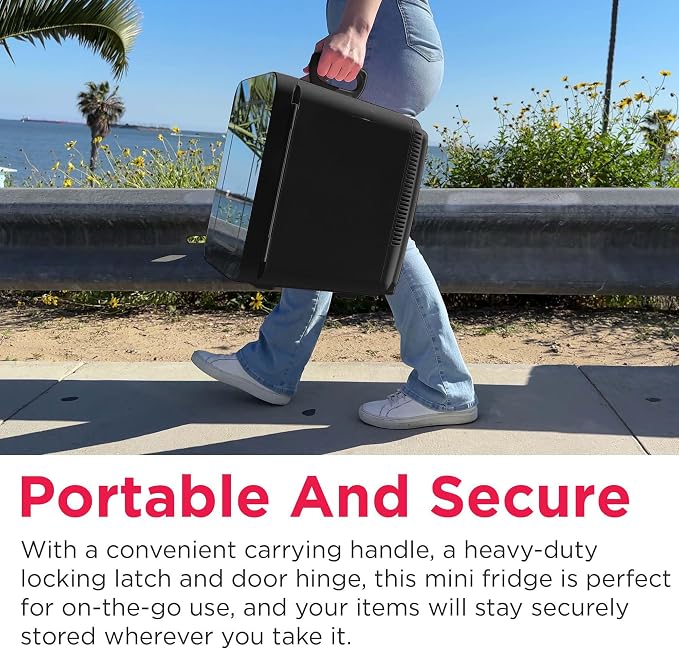 Frigidaire Mini Personal Fridge Cooler, LED Lighted Mirror, 6.5L Capacity - Image 7