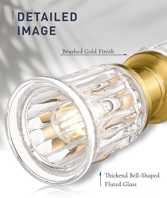 Gold Wall Sconces, HWH Single Wall Vanity Light Fixture - Image 4