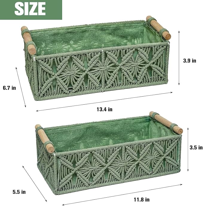 HOSROOME Macrame Boho Decor Baskets - Image 7