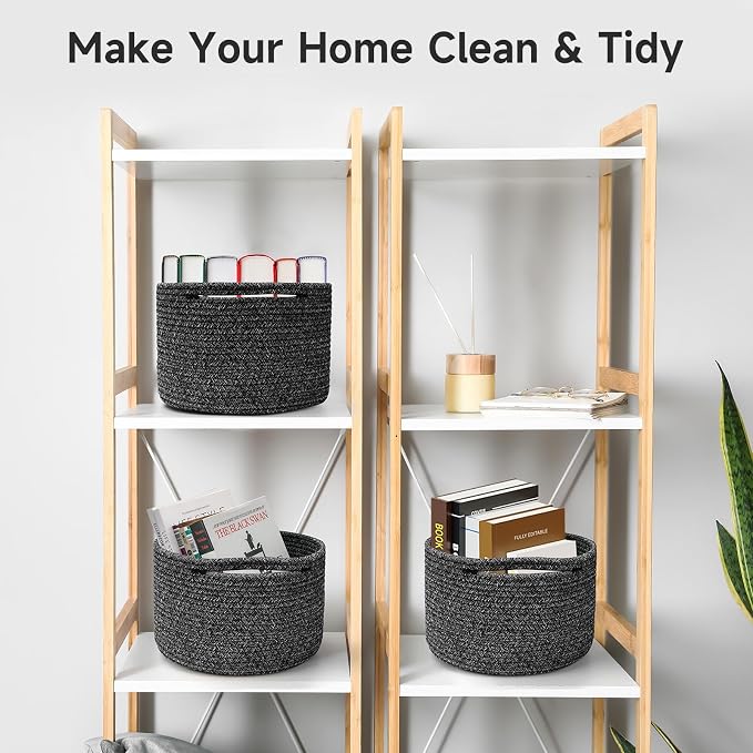 Small Rope Baskets for Storage, Baskets for Gifts Empty, Cute Round Woven Basket - Image 6