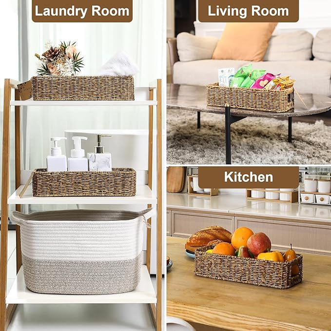 Resin Wicker Toilet Paper Basket: Water-Resistant Handmade Organizer - Image 7
