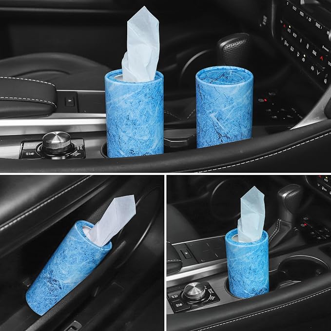SINGARO Car Tissue Holder, 4 Pack Car Cup Holder Facial Tissues - Image 5