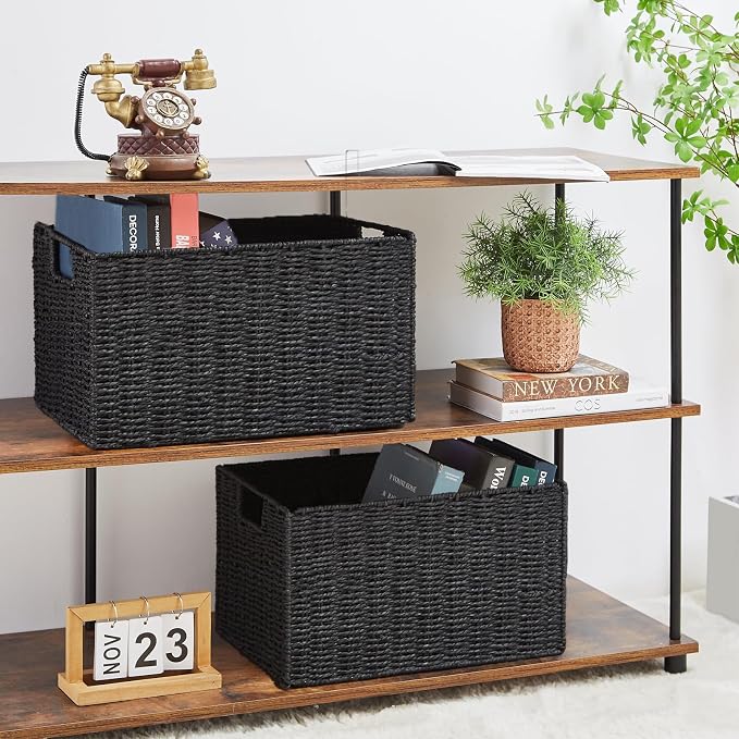 Vagusicc Wicker Storage Basket, Small Storage Baskets - Image 4
