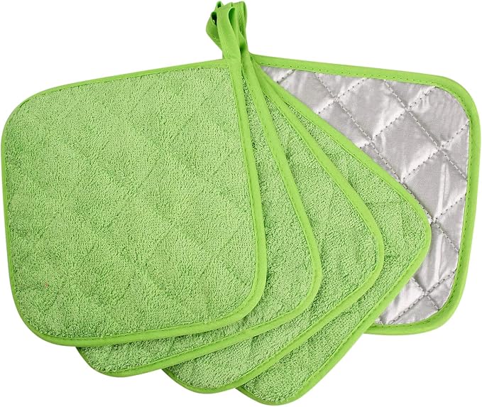 100% Cotton Kitchen Everyday Basic Terry Pot Holder Heat Resistant Coaster - Image 2