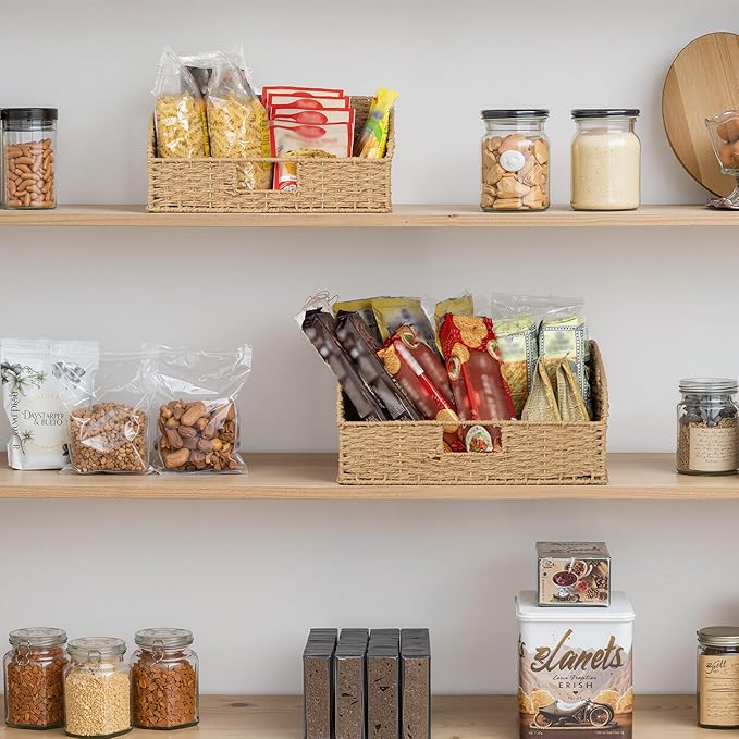 StorageWorks Pantry Baskets for Organizing, Paper Rope Storage Baskets for - Image 5