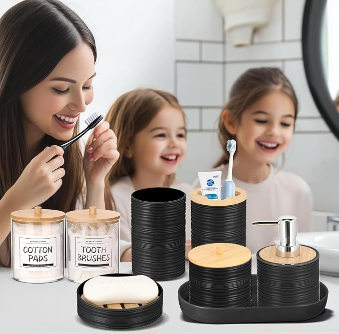 IMAVO Bathroom Accessory Set-11Pcs Black Bathroom Accessories Set - Image 9