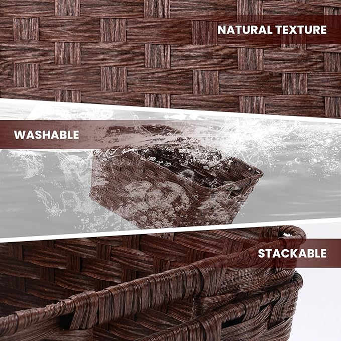 Wicker Storage Baskets, Baskets - Image 3