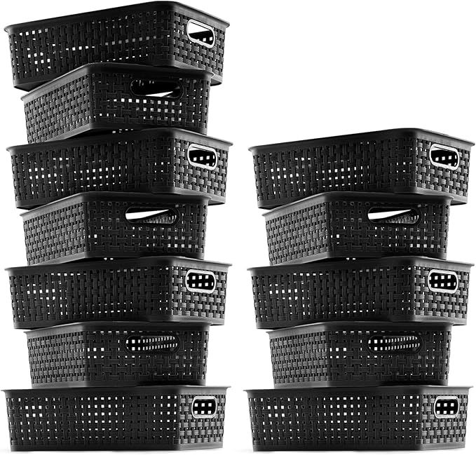 Plastic Storage Baskets, Small Pantry Organization and Storage Bins, Household - Image 7