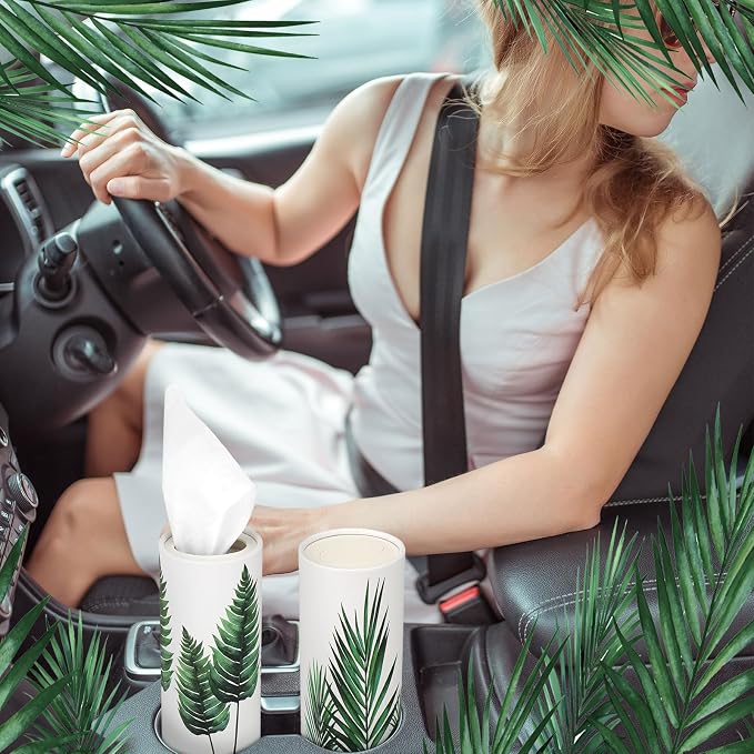Zonon 8 Pcs Greenery Car Tissue Cylinder - Image 7