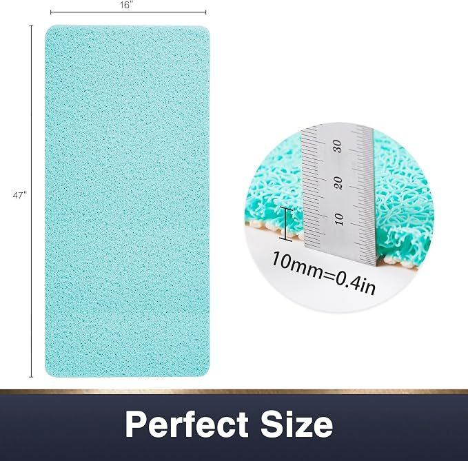 Asvin Soft Textured Bath, Tub Mat, 47x16 Inch, Phthalate Free, Non Slip Comfort - Image 5
