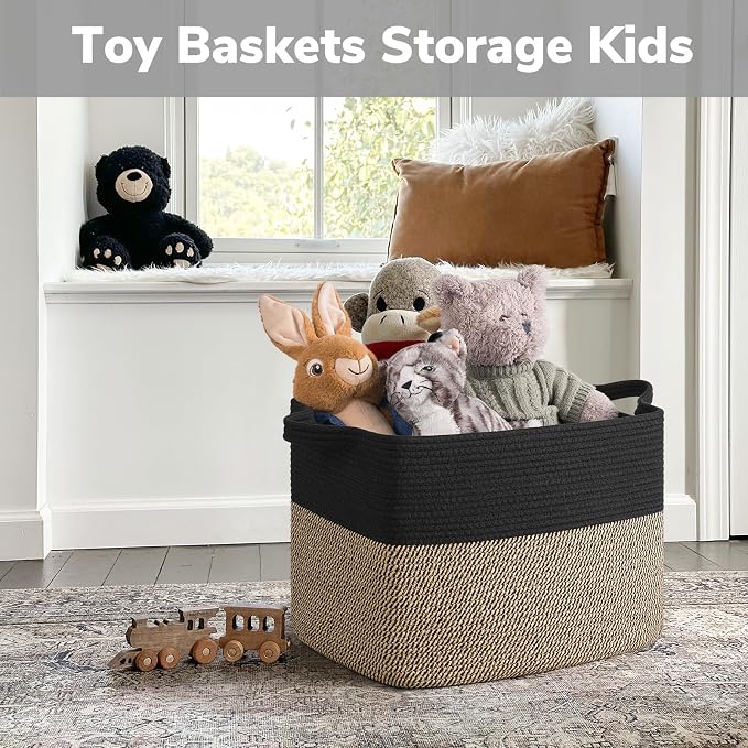 Goodpick Woven Baskets for Organizing, Decorative Toy Baskets Storage Kids - Image 4