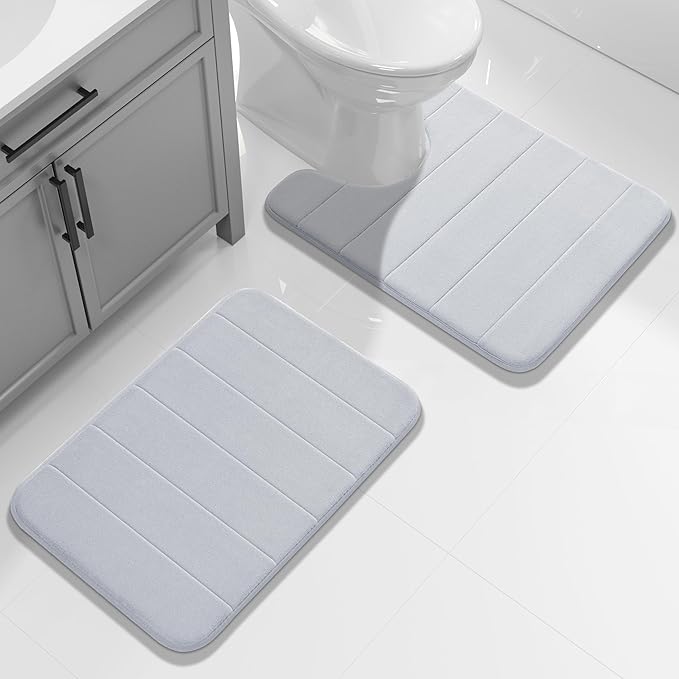 Yimobra U-Shaped Toilet Bath Mat Set 2 Piece by Yimobra