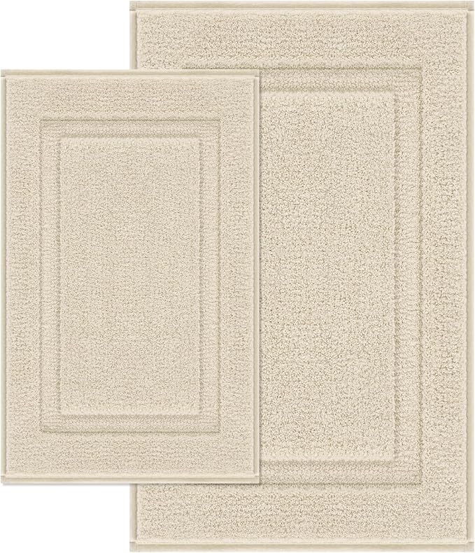 SHACOS Super Soft Bathroom Rugs Set of 2 Pieces 20x32 + 16x24 inch Microfiber - Image 9