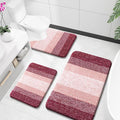 OLANLY Bathroom Rugs Sets 3 Piece, Soft Absorbent Microfiber Bath Mats and by OLANLY