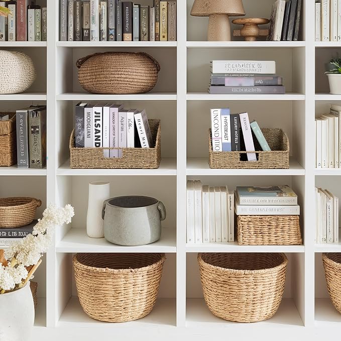 StorageWorks Pantry Baskets for Organizing, Seagrass Storage Baskets for Shelves - Image 4