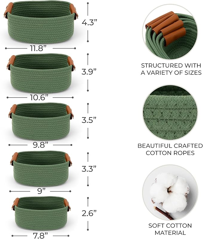 Beautiful Storage Basket Set of 5 - Image 4