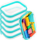 Sanwuta 6 Pcs Clear Hard Zipper Case Pencil Pouches Hard Plastic Zipper Pouches by Sanwuta